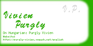 vivien purgly business card